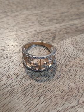 Sterling Silver Plated Crystal Dragonfly Ring - Women Jewelry